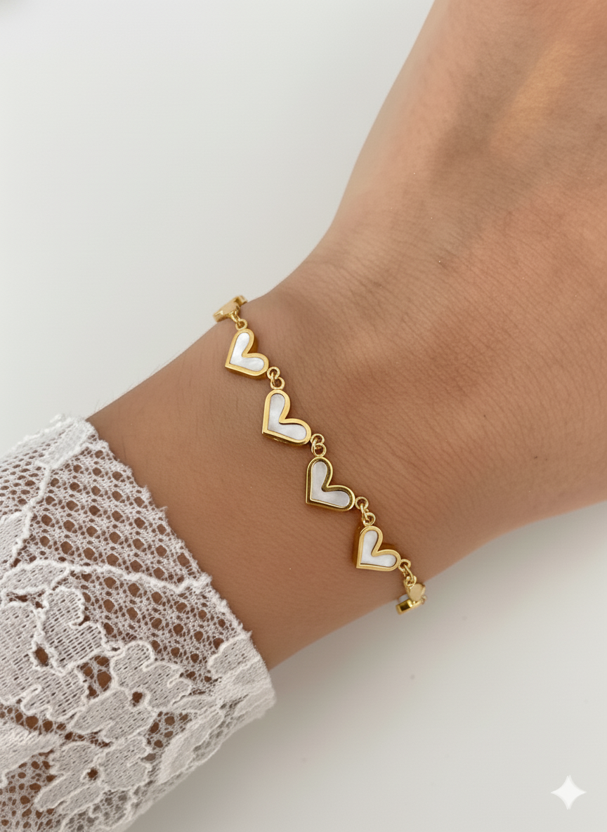 pulseira madrepérola de amor