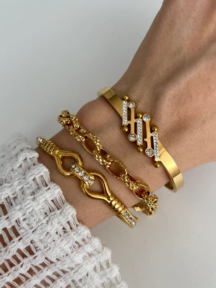 bracelete elegância geométrica