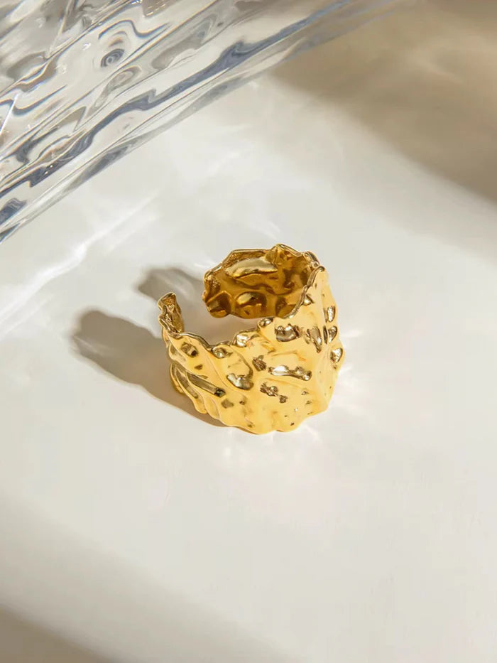 anel textura orgânica