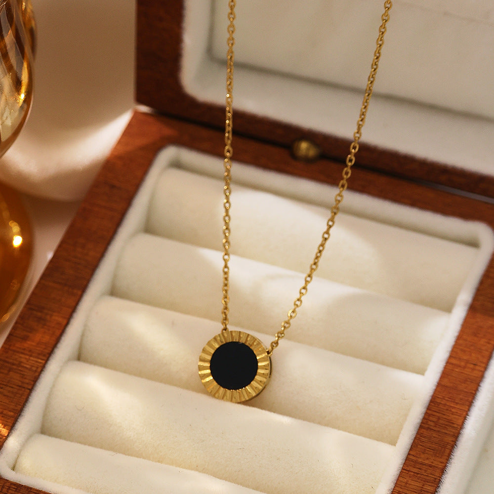 colar círculo de ônix