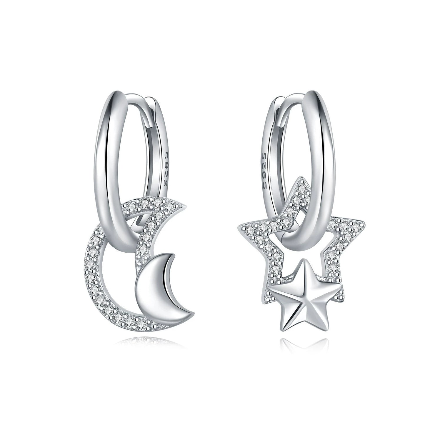 brinco argola sol e lua