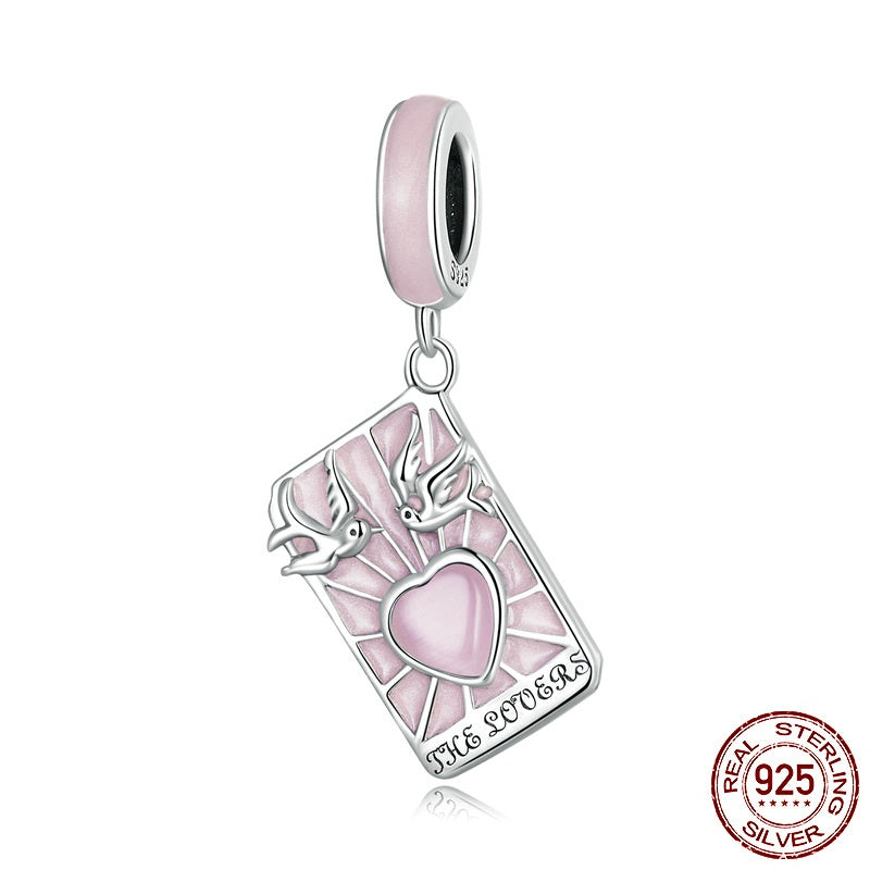 berloque carta de tarô os amantes luminoso