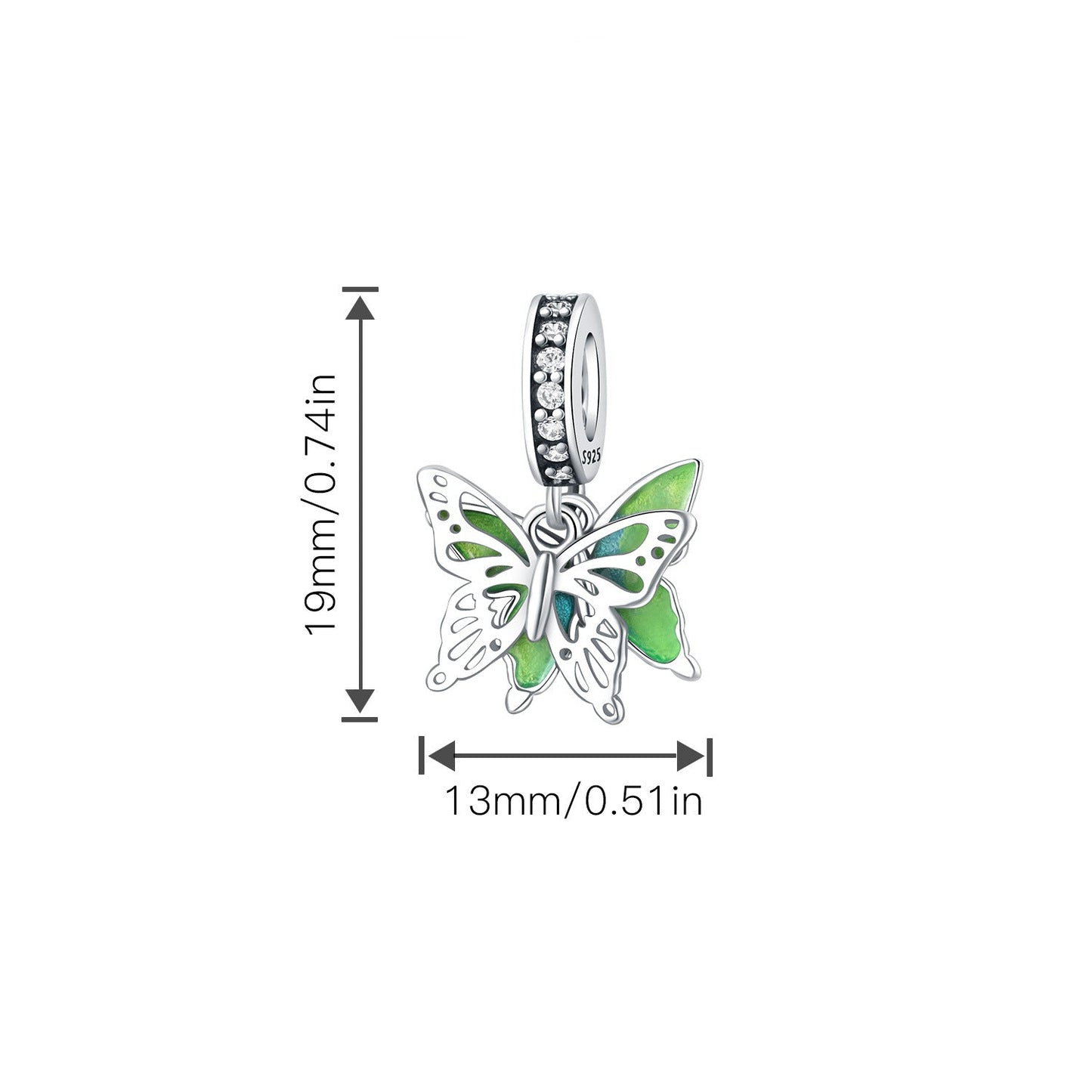 berloque borboleta jardim secreto