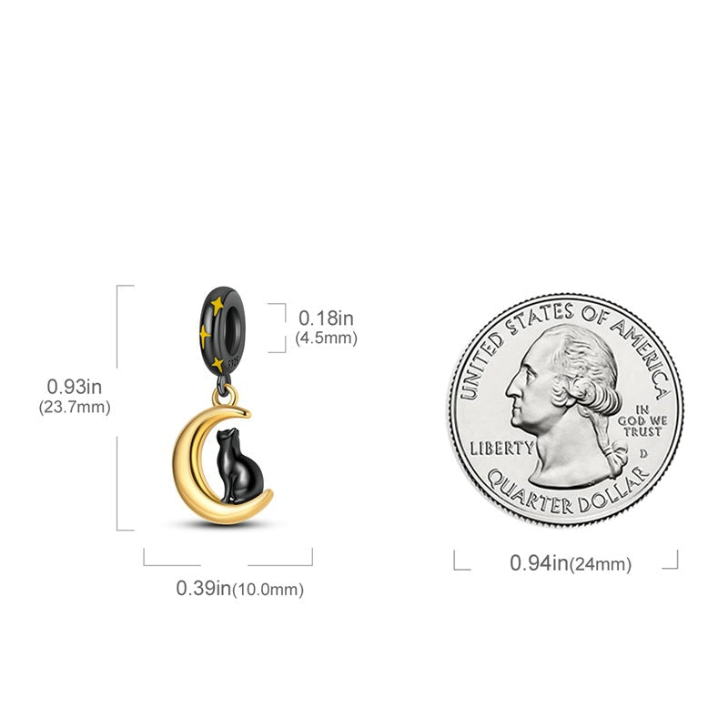 berloque gato e a noite estrelada