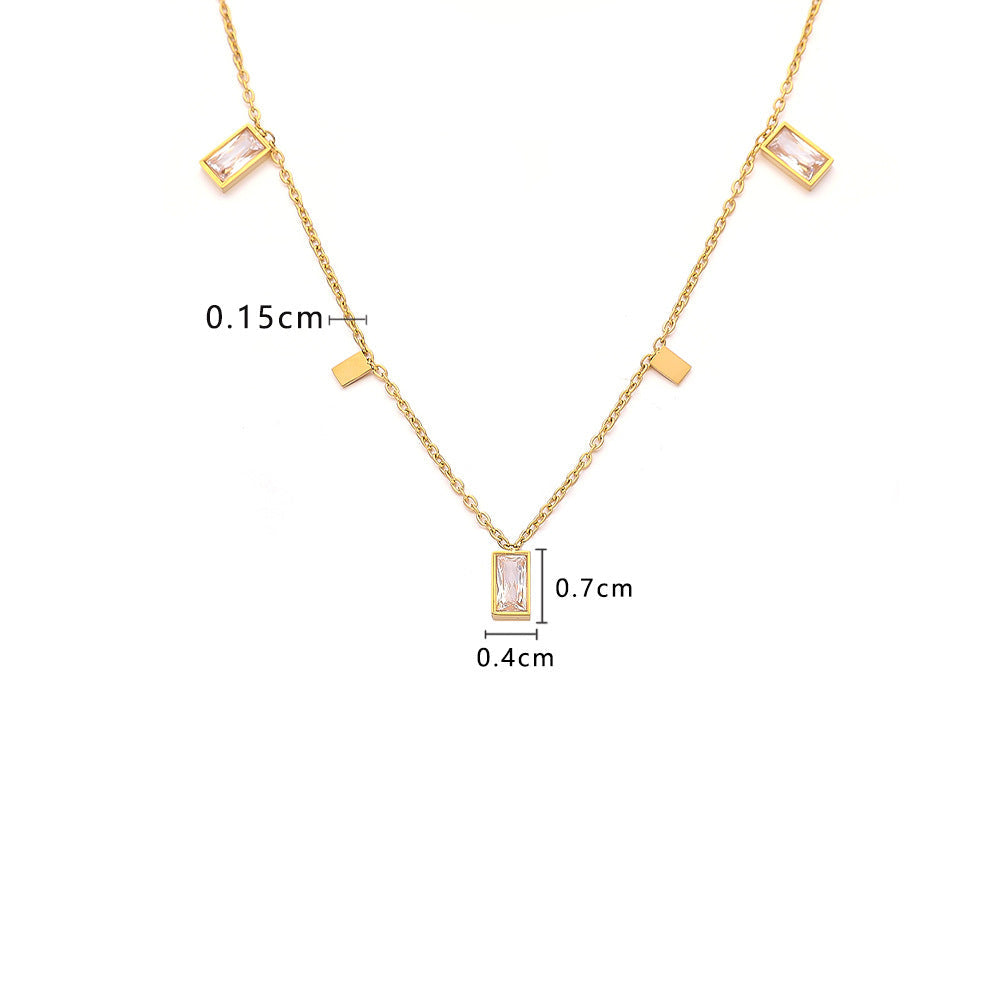 colar diamante baguete