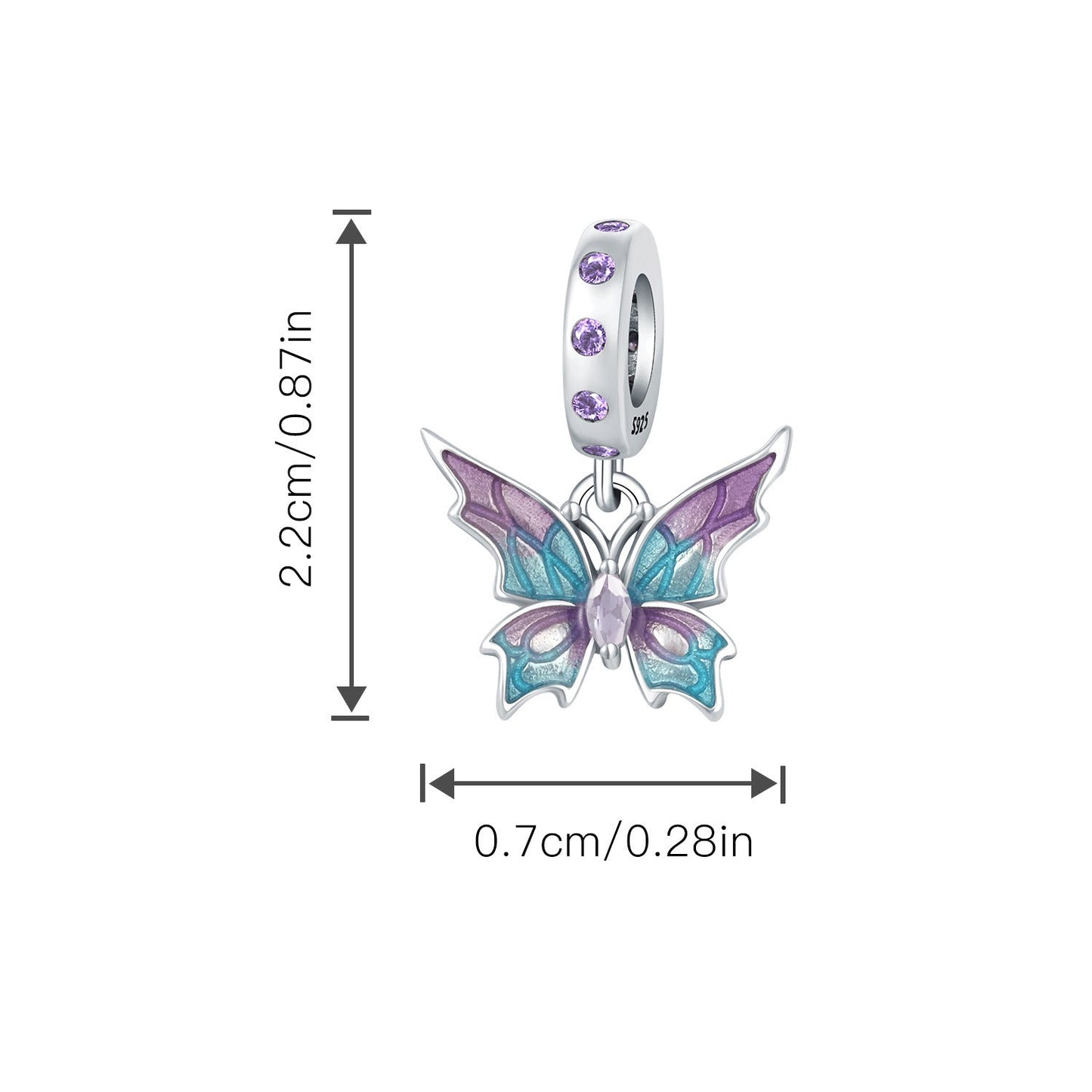 berloque borboleta mística