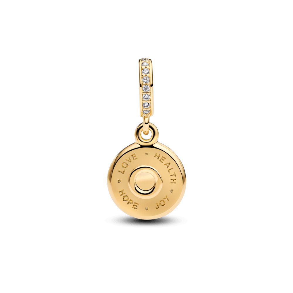 charm ouro pendente feliz aniversario duplo