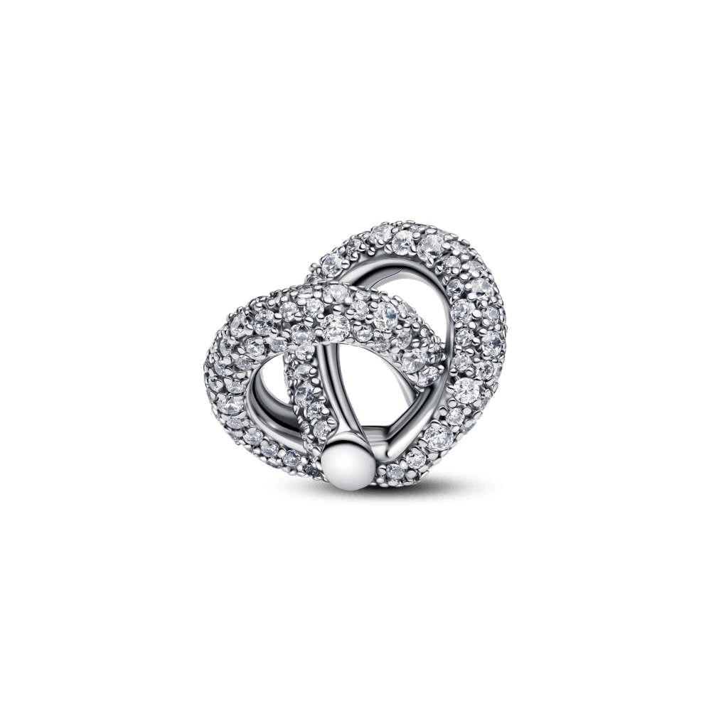 charm prata coracao em no infinito brilhante