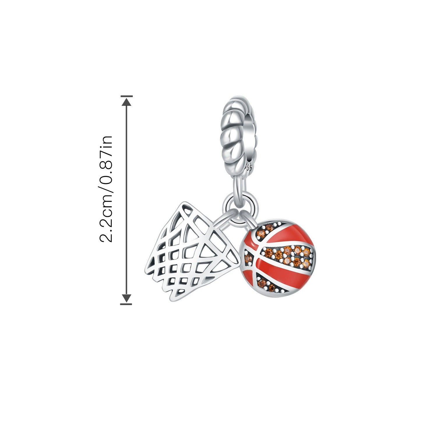 berloque cesta de basquete