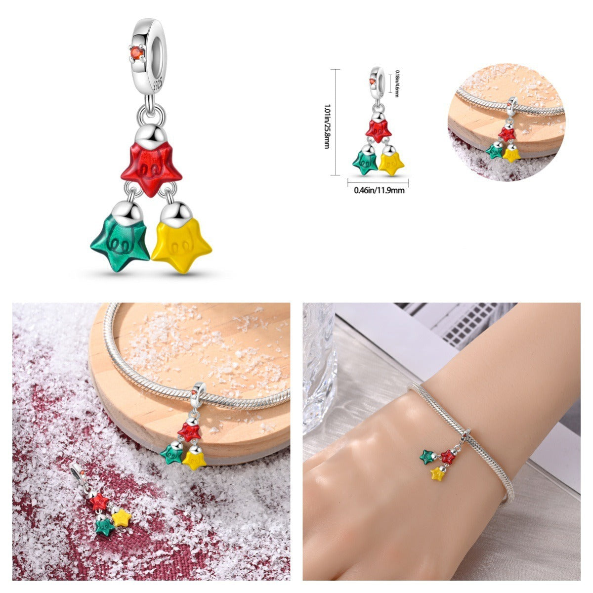 berloque estrela de natal