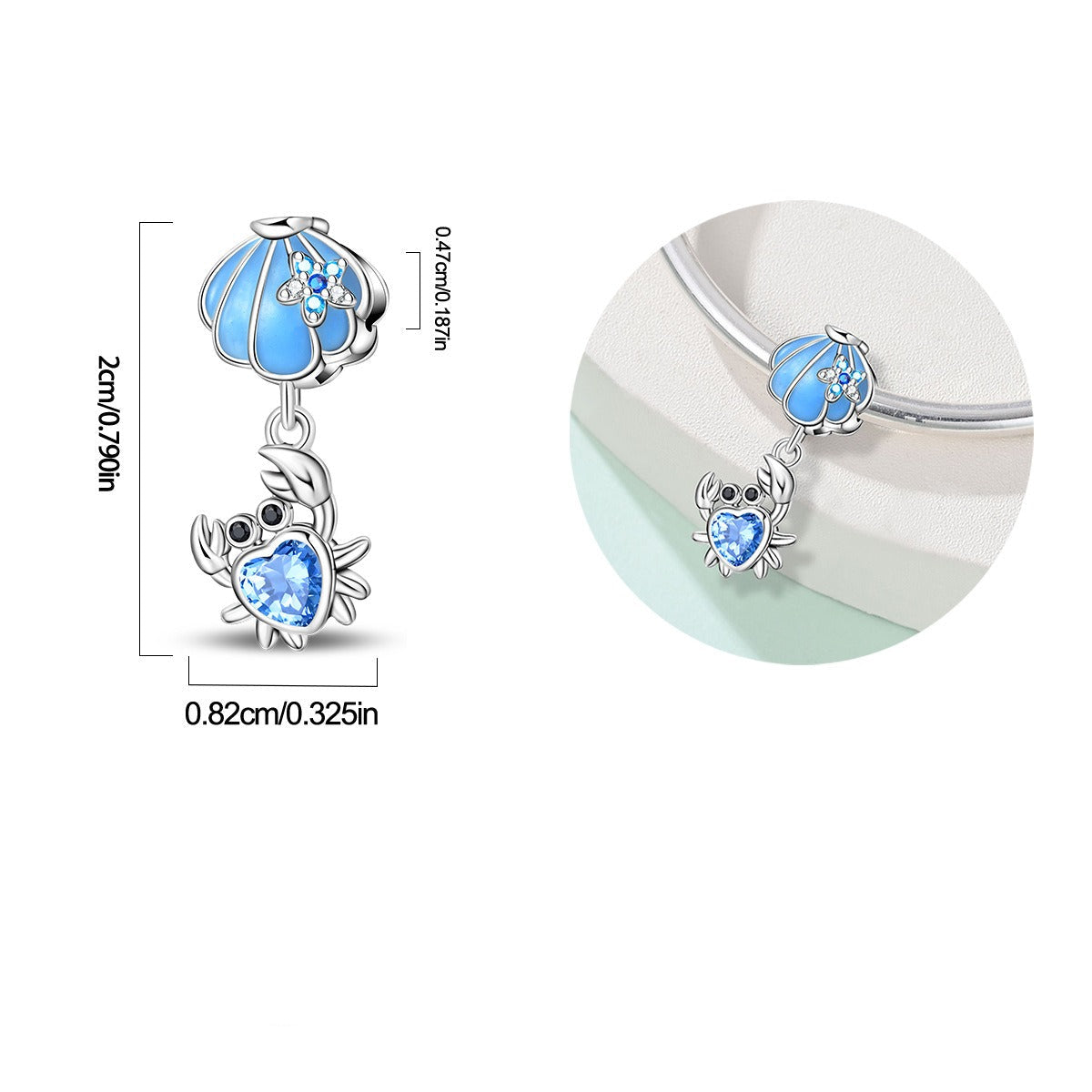 berloque coração do mar