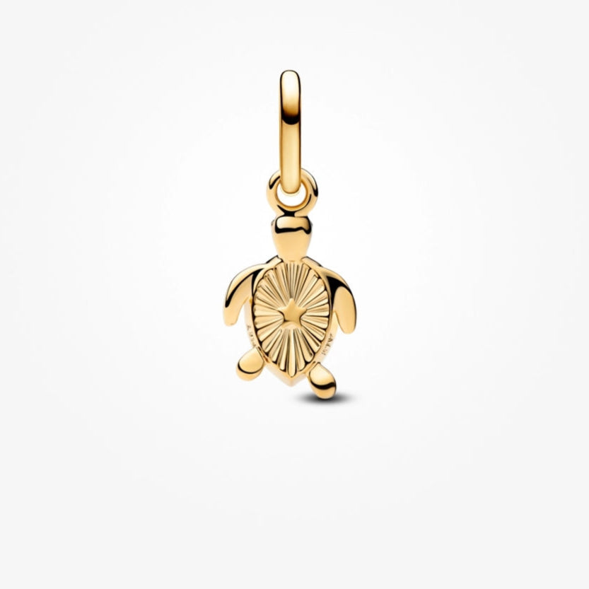 berloque tartaruga verde dourada