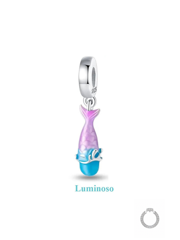 berloque pendente peixe - coleção luminoso