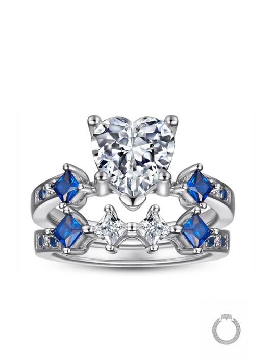 Anel "Promessa Azul" - Duo Luxuoso