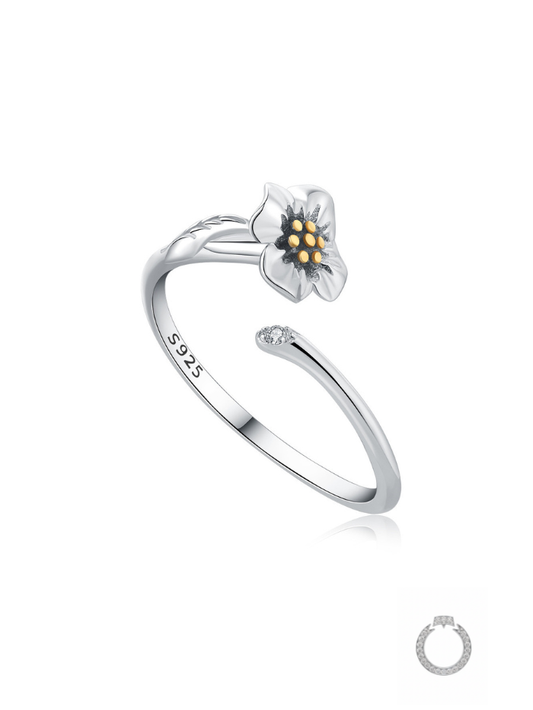Anel Flor Edelweiss
