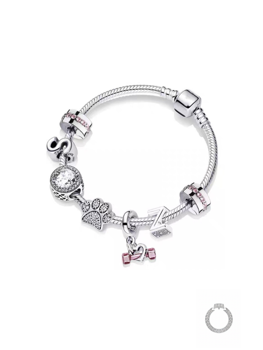 Kit Pulseira Semi Rígida Amor e Amizade