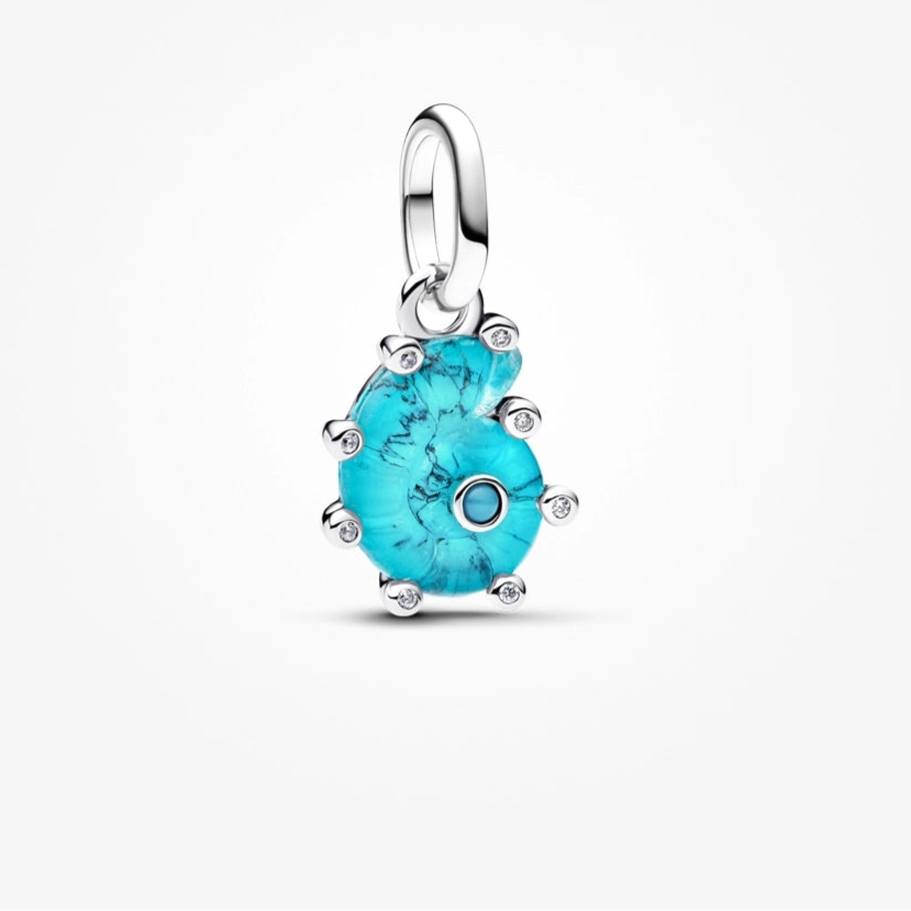 berloque caracol azul