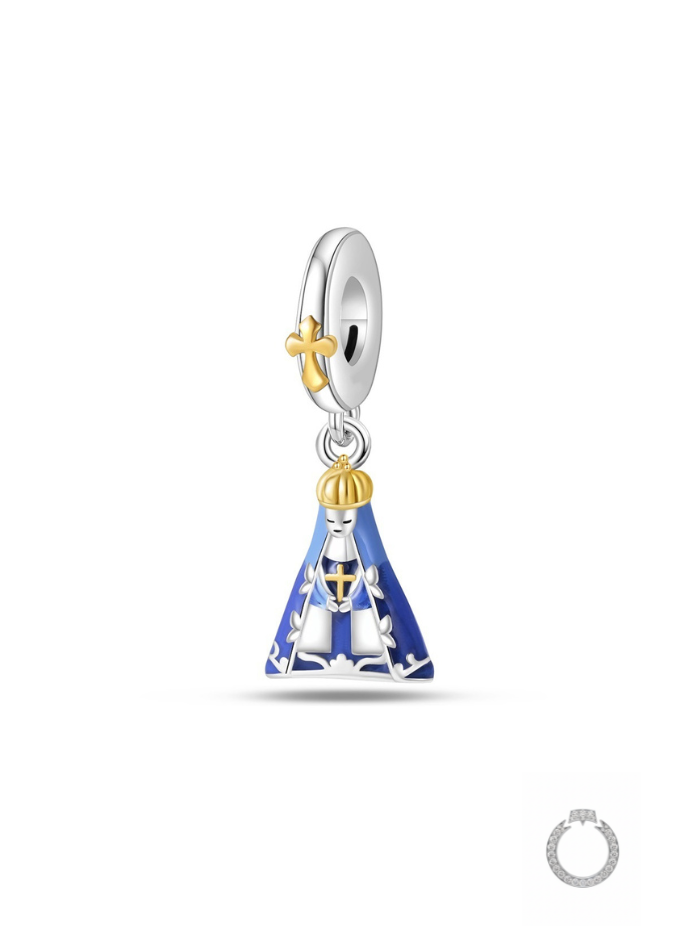 berloque nossa senhora aparecida celeste