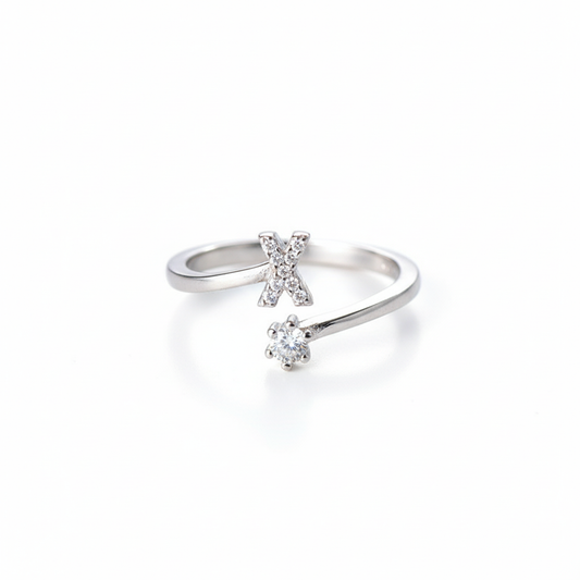 Anel Letra Cravejada