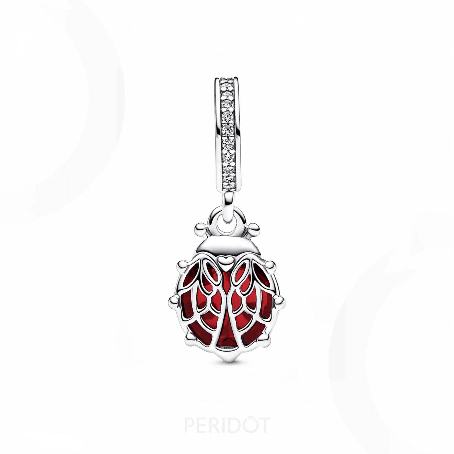 berloque pendente joaninha vermelha