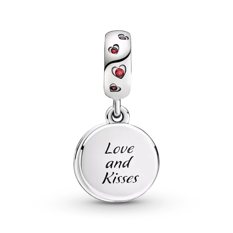 berloque charm mickey e minnie mouse beijos