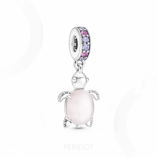 Charm Pendente Tartaruga Marinha Rosa