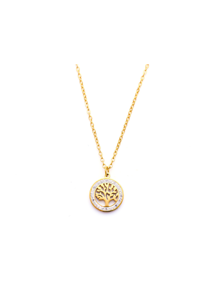 colar árvore da vida dourada