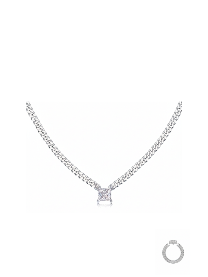 colar solitário cuban princess