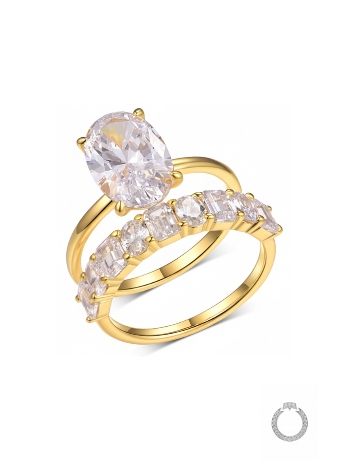 conjunto majestic oval moissanite