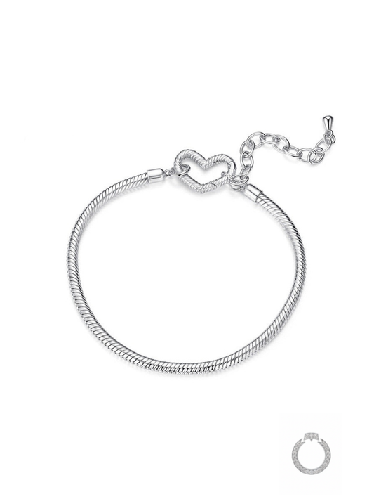 Pulseira para Berloques Elo do Coração