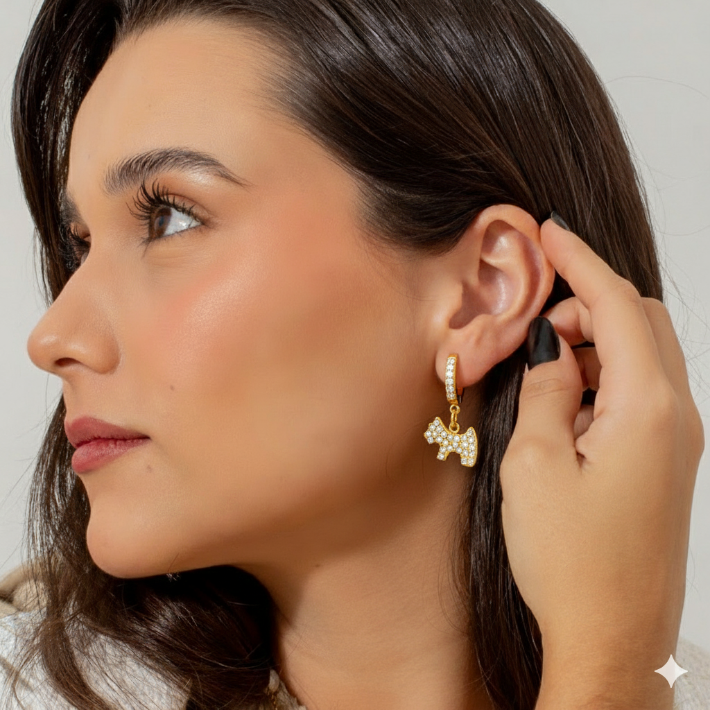 brinco argola charms da sorte