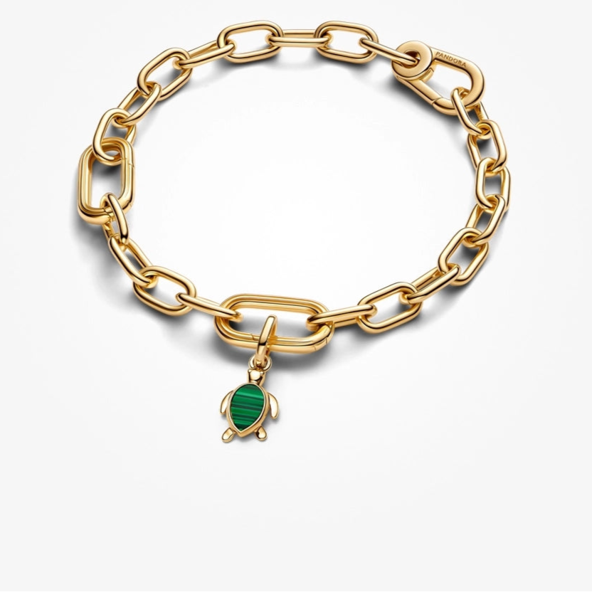 berloque tartaruga verde dourada