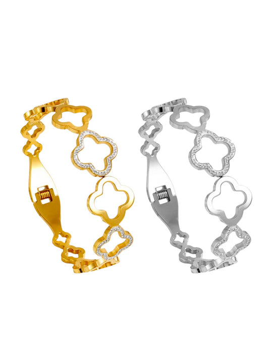 Bracelete Trevo Vazado