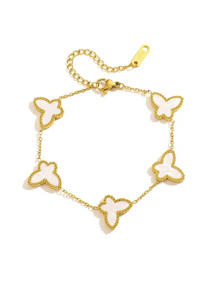 pulseira borboletas de madrepérola