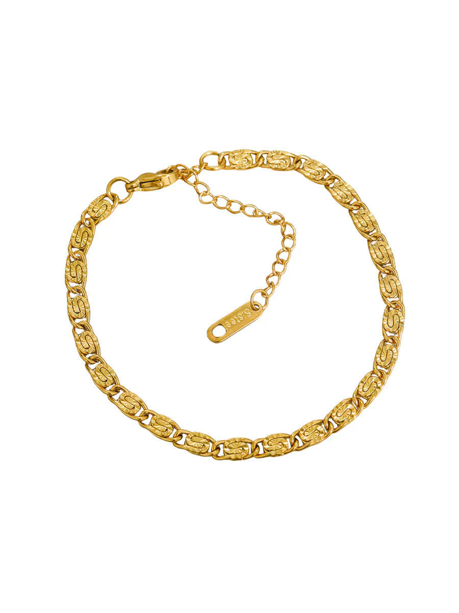 pulseira malha veneziana dourada