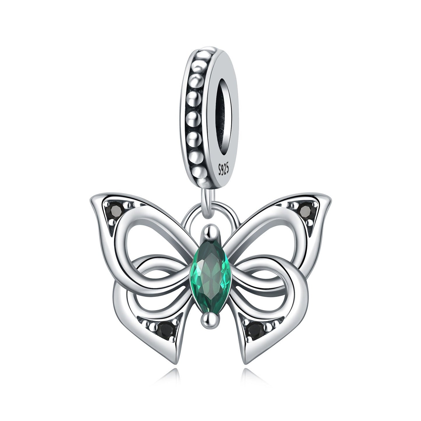 berloque borboleta encantada esmeralda