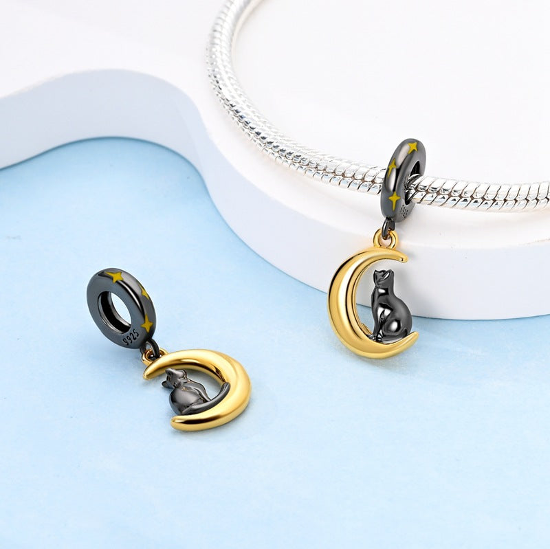 berloque gato e a noite estrelada