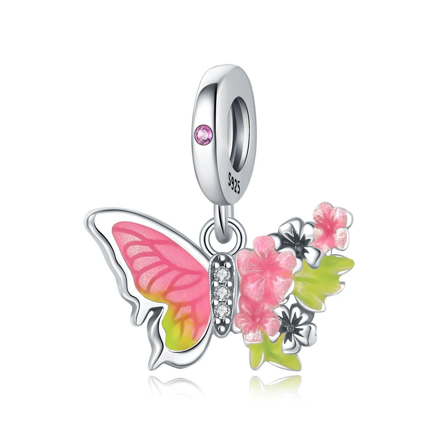 berloque borboleta voo florido