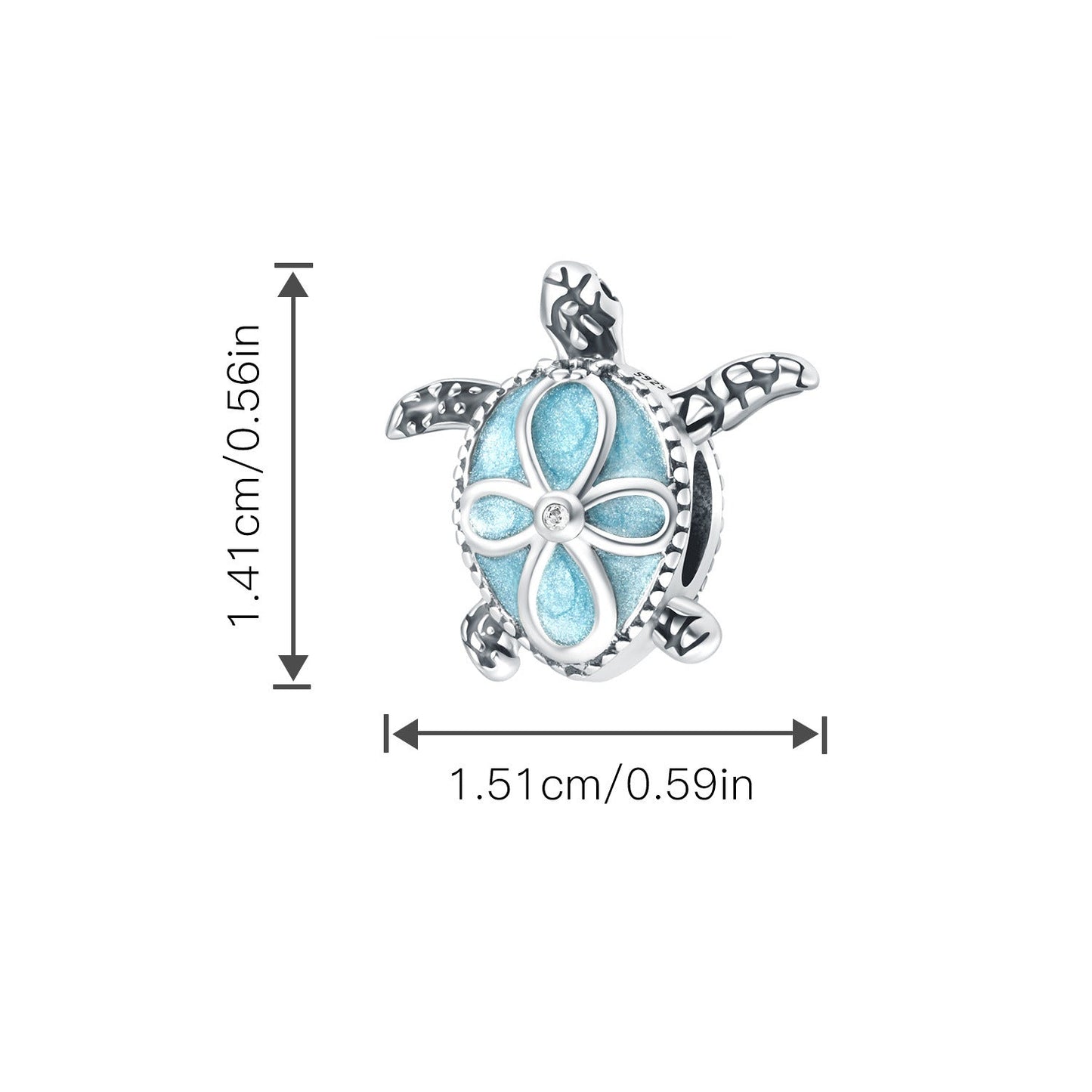 berloque tartaruga flor de lótus