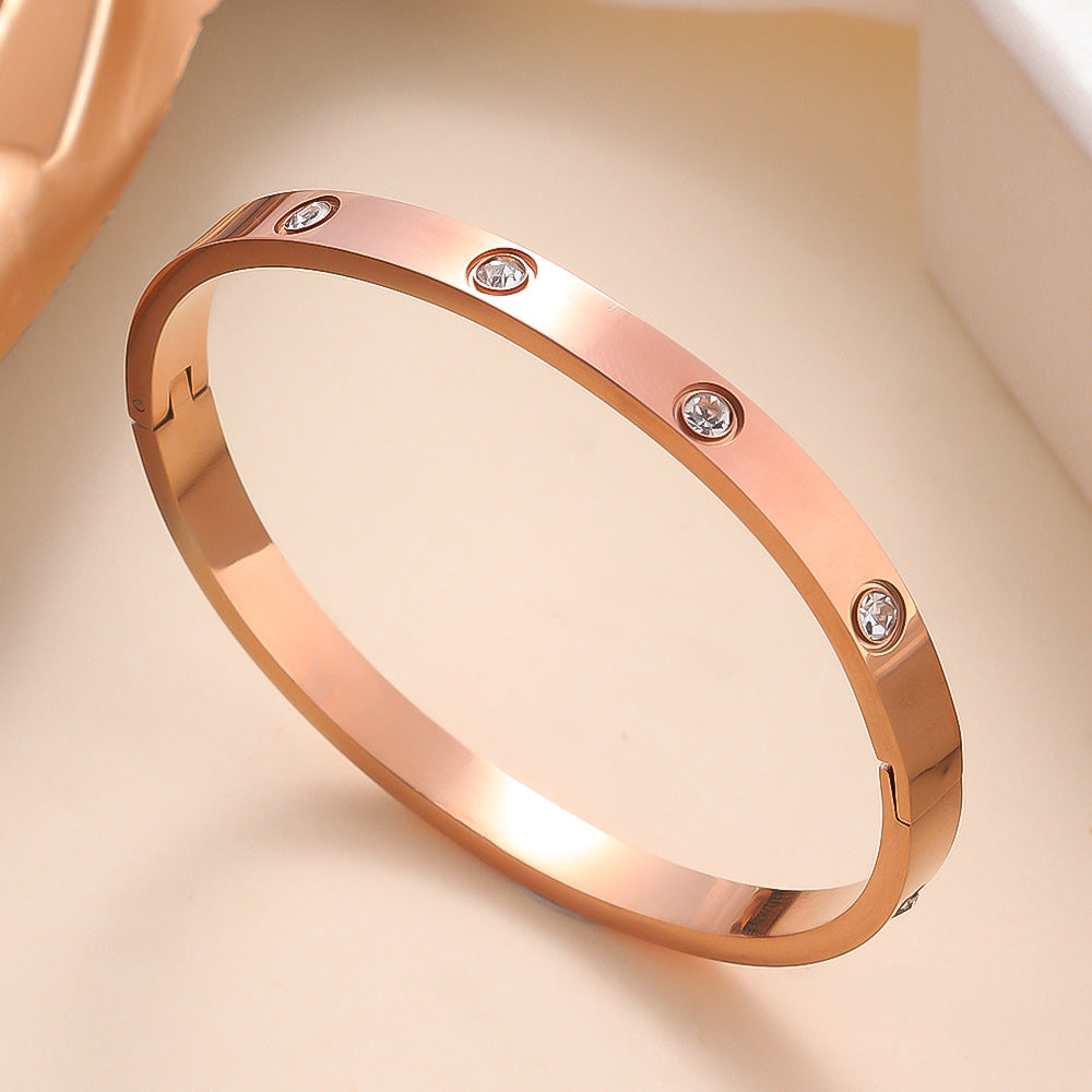 bracelete amor eterno cravejado