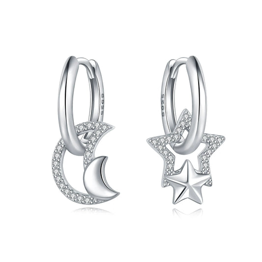 Brinco Argola Sol e Lua