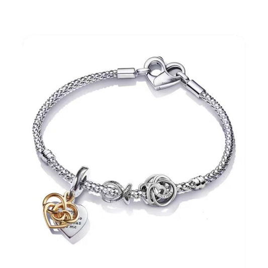 Kit Pulseira Semi Rígida Laços Eternos