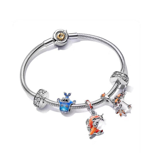 Kit Pulseira Semi Rígida Amor Celestial