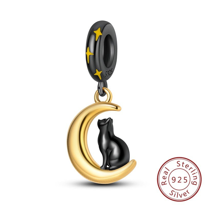 berloque gato e a noite estrelada