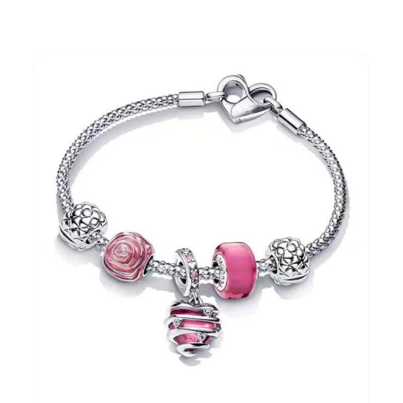 kit pulseira semi rígida jardim de rosas