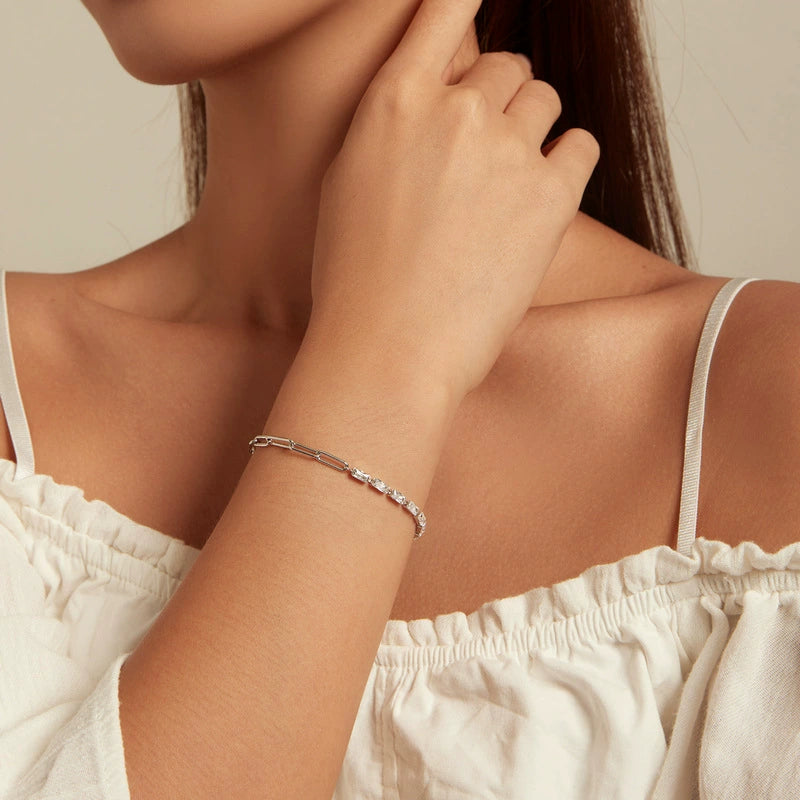 pulseira elo brilhante