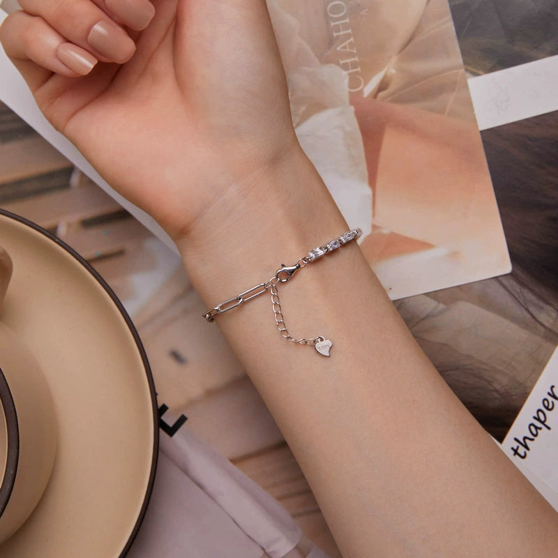 pulseira elo brilhante