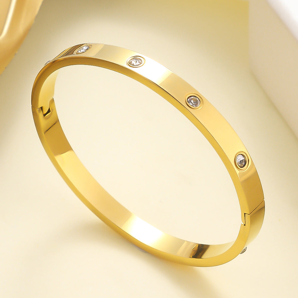 bracelete amor eterno cravejado