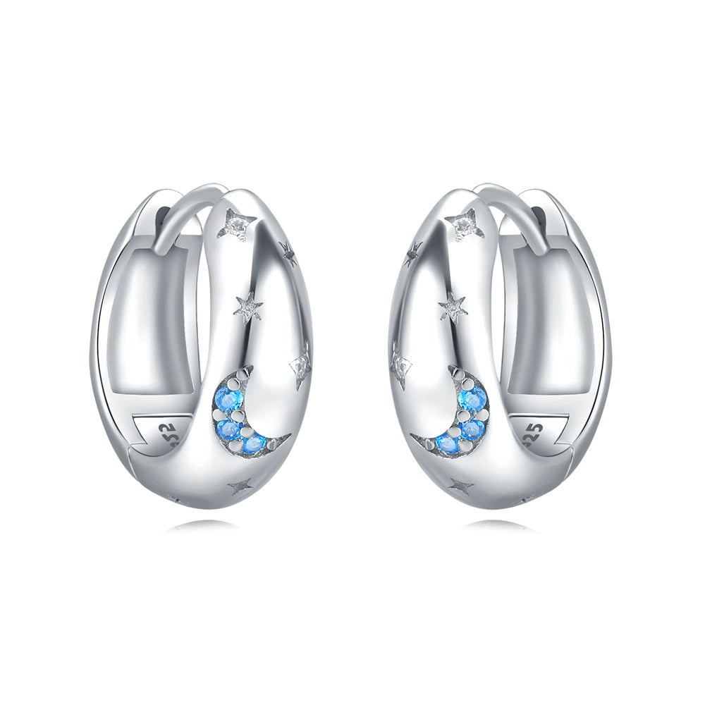 brinco argola céu estrelado