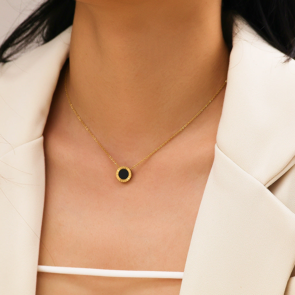 colar círculo de ônix